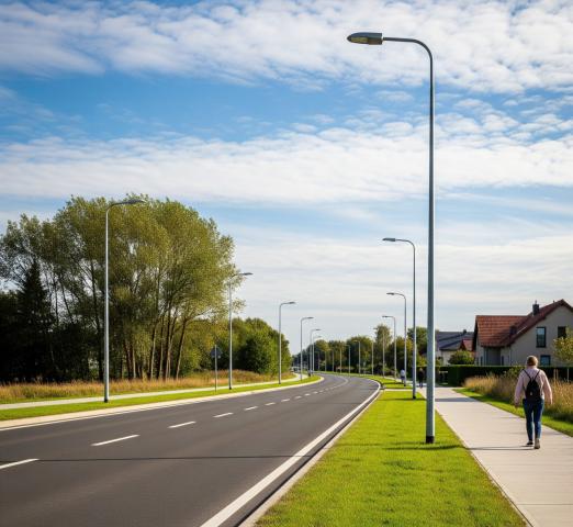 Minimalne odległości słupów oświetlenia ulicznego od drogi